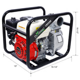 Honda - Gx160 Engine Water Pump 3" 264Gpm With 3In Npt Coupler - Black / Red
