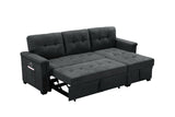 Ashlyn - Sleeper Sectional Sofa Chaise With USB Charger And Tablet Pocket - Dark Gray
