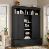 Hall Tree With Bench And 5 Storage Cubbies