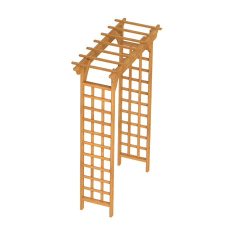 Arbor, Wedding Arch For Ceremony, Trellis For Plant Climbing, Christmas Decor Pergola For Garden Backyard - Yellow