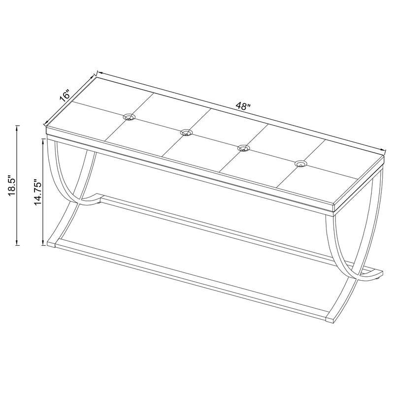 Bastien - Accent Bench - White