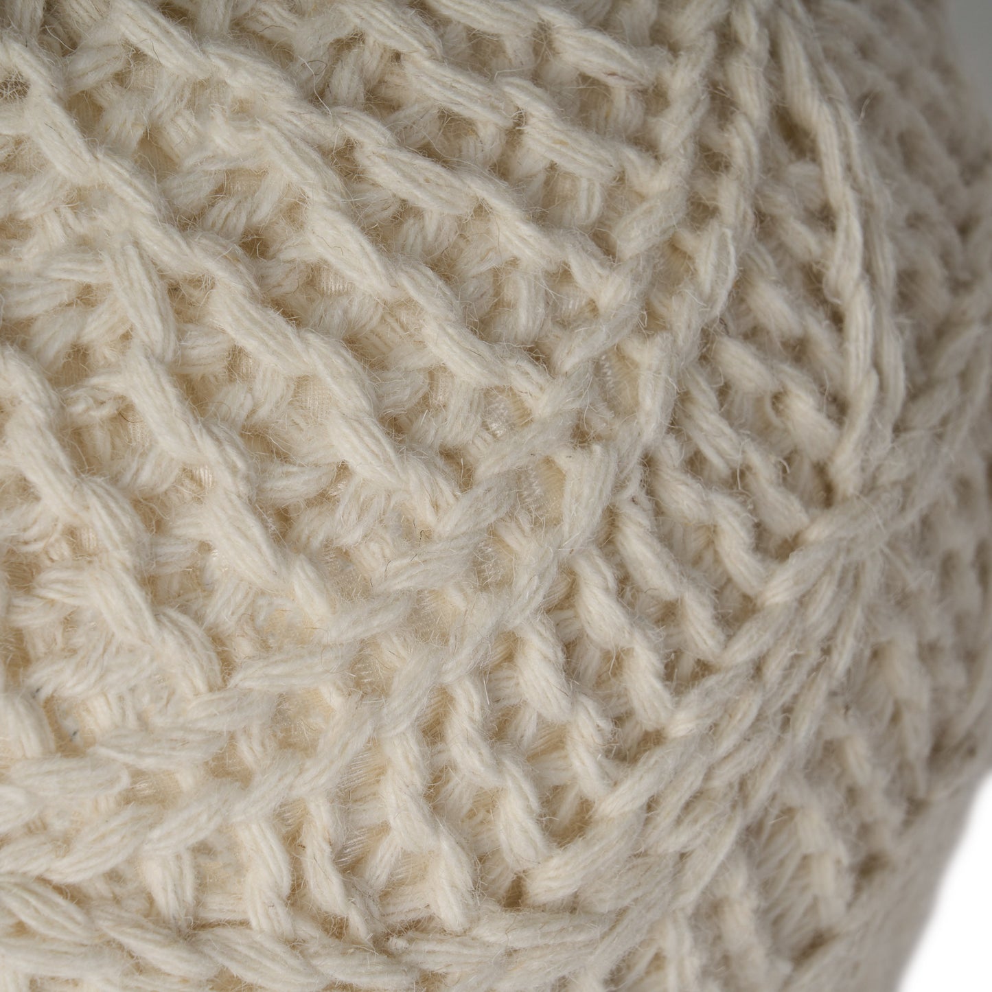 Malibu Knitted Wool 20 x 20 Round Pouf