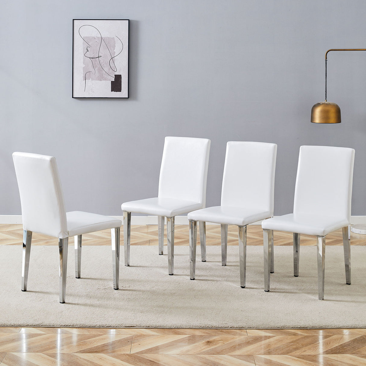 Simple And Versatile Dining Chairs With Metal Legs