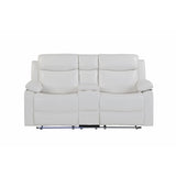 Blanche - Reclining Loveseat With LED Lights And Built In Speakers - White