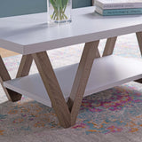 Set Of Tables, Home, Livingroom End Table & Coffee Table With Bottom Shelve