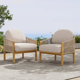 Grotta - Outdoor Wood Club Chair (Set of 2)