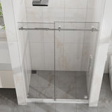 Frameless Tub Sliding Shower Door With Easy Clean Coating
