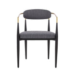 Modern Upholstered Dining Chair With Iron Frame
