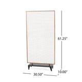 Modern Single Panel Iron Room Divider - Gold Brushed Brown