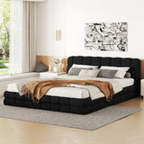 Queen Size Upholstered Platform Bed - Black