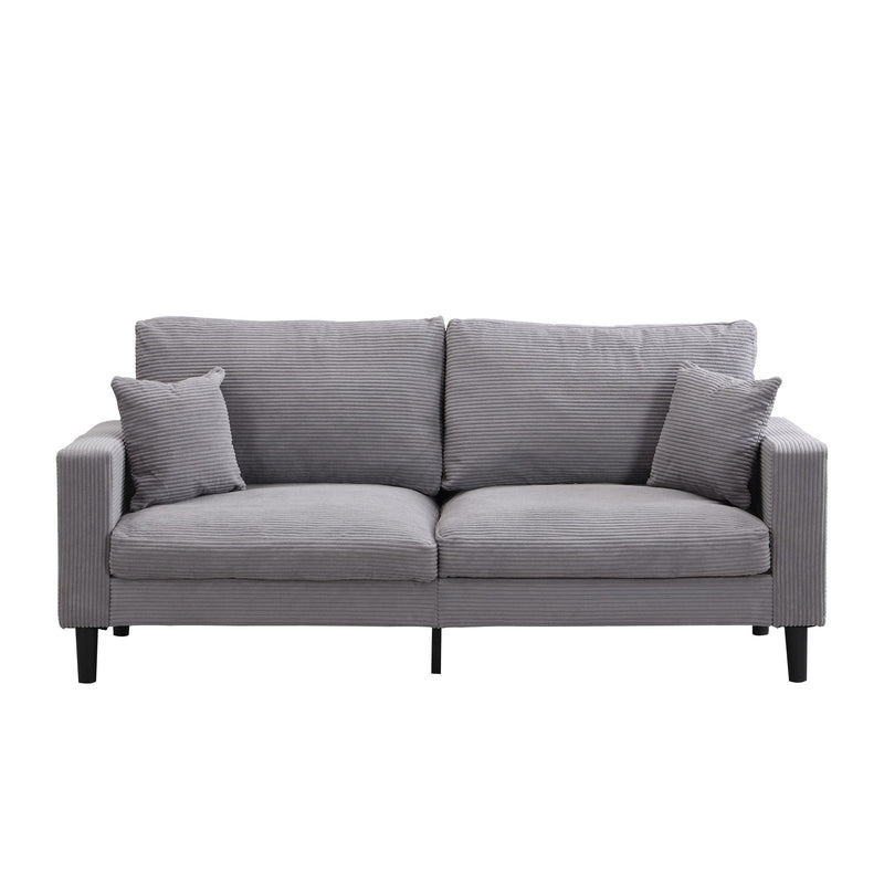 Modern Upholstered 2 Piece Sofa Set With 3 Seater And 2 Seater
