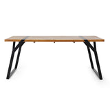 Zora - Dining Table Industrial & Iron Table - Black