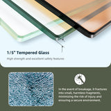 Single Sliding Shower Door, Thick Clear Tempered Glass Shower Door With Stainless Steel Handle