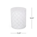 End Table, Outdoor - Antique White