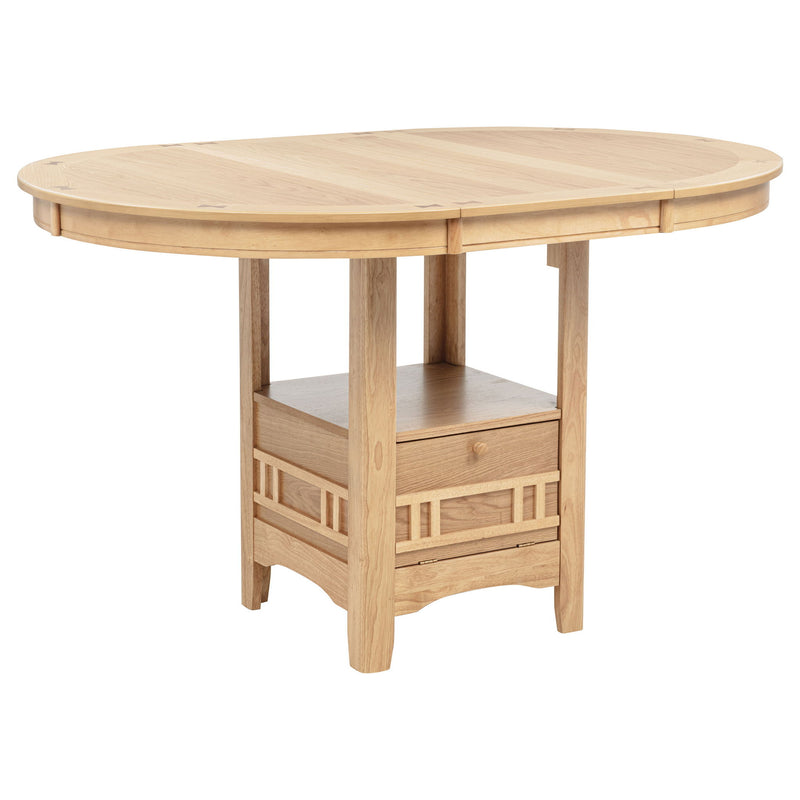 Davis - 5 Piece Oval Counter Height Dining Set With Expandable Table - Light Oak