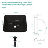 Artistic Vessel Sink With Faucet And Pop Up Drain - Matte Black