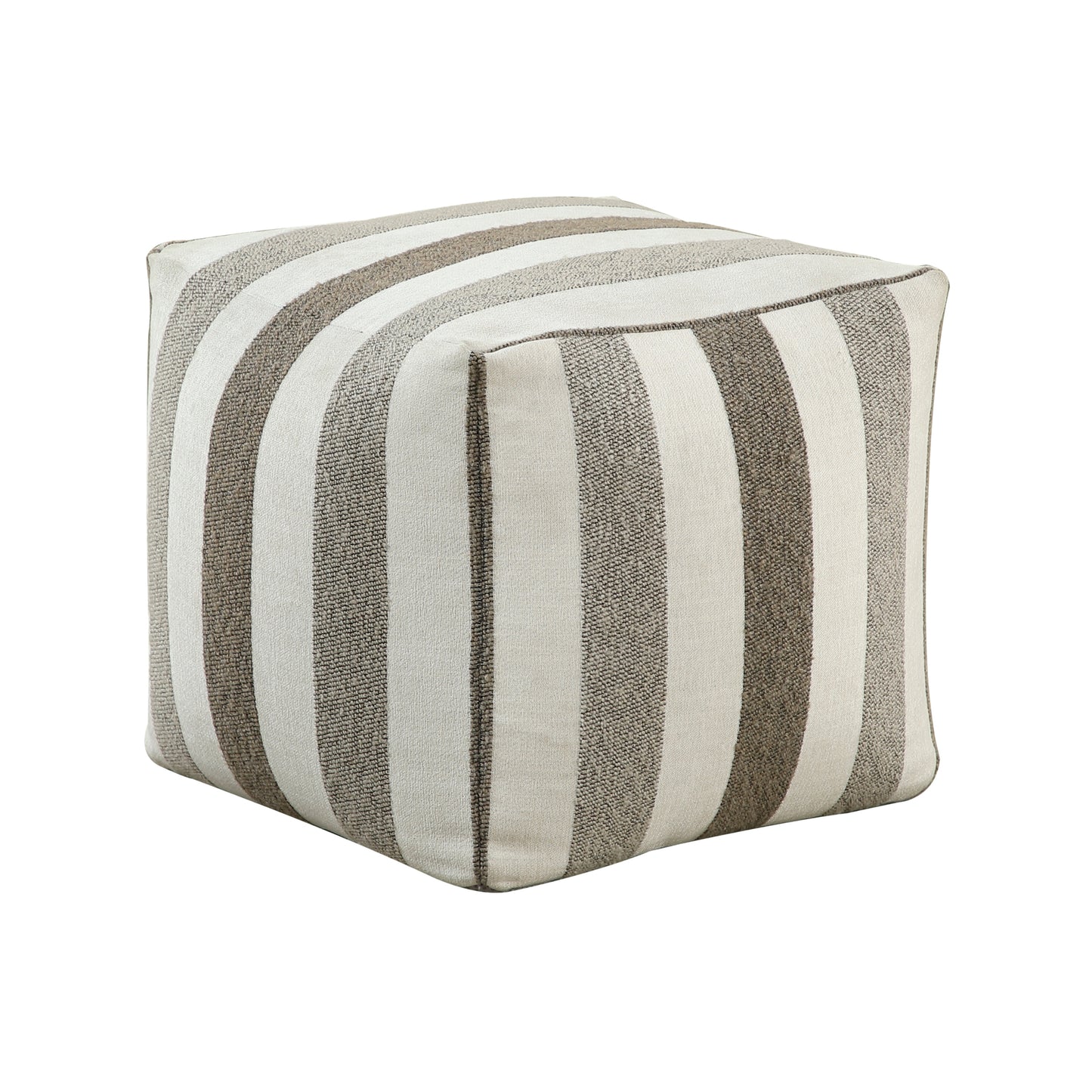 Modern Square Pouf Multi-Color Jacquard Fabric Upholstered Ottoman, Non-Slip Floor Pouf, Bean Bag Chair, 1pc Sitting Pouf