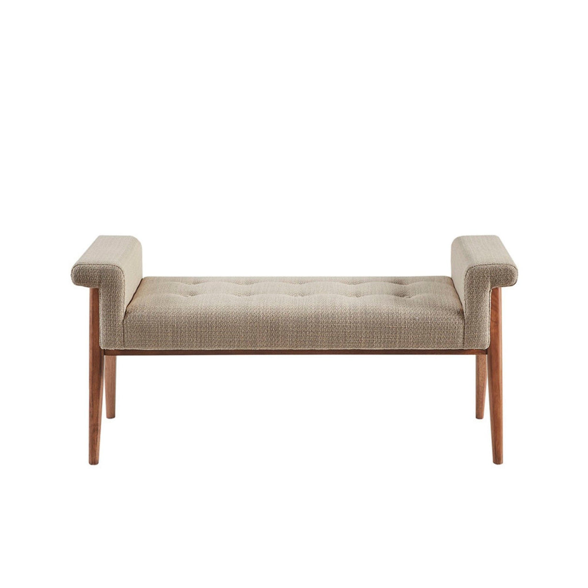 Accent Bench With Button Tufted Seat - Tan