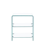 Tempered Clear Bent Glass Side Table Sofa Table, Multi Purpose Use, Premium Tempered Glass - Transparent