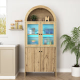Modern Tech Inspired Dome Cabinet With LED Lighting