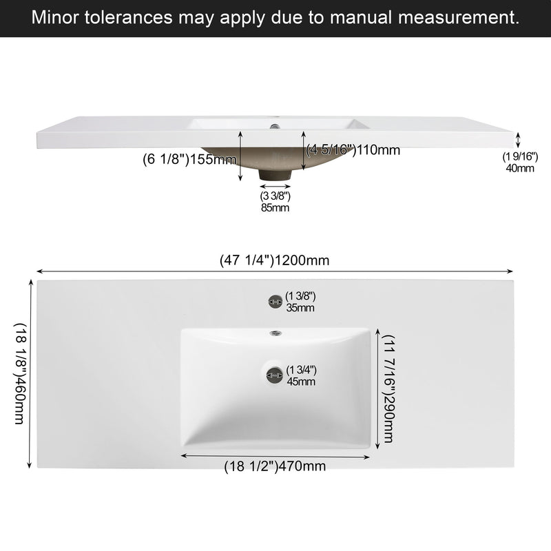 Bathroom Vanity Top With Integrated Sink