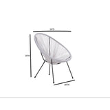 Outdoor Conversation Set With Ergonomic Lounge Chairs And Tempered Glass Table