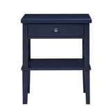 Madison - Nightstand With Open Shelf And Drawer And Decorative Side Panels