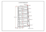 Acadian - Handcrafted Wide Bookcase