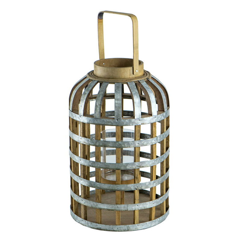 Decorative Lantern With Handle, Wooden Lantern For Indoor Outdoor, Home Garden Wedding