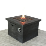 Fiber Reinforced Propane / Natural Gas Fire Pit Table - Charcoal