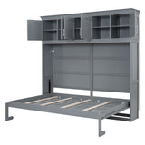 Murphy Modern Bed With Top Cabinets For Space Saving And Comfort