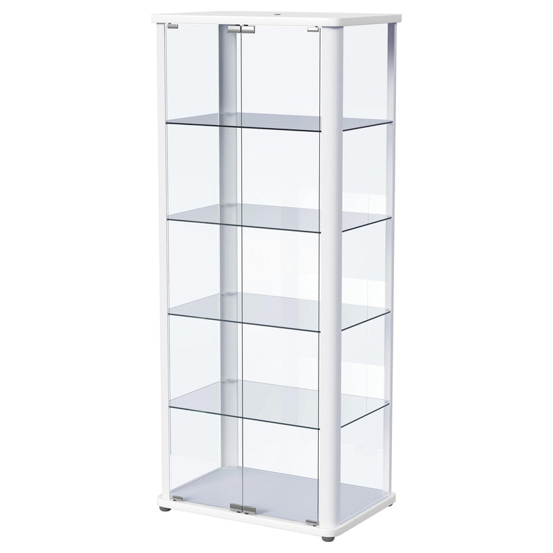 Nevra - 4 Shelf Display LED Curio Cabinet