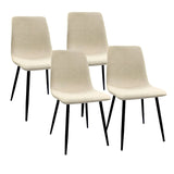 Modern Upholstered Dining Chairs With Cushion Seat And Sturdy Legs (Set of 4)