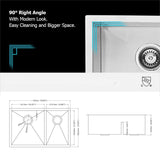 Modern Double Bowl Undermount Sink Design With 10" Deep Basins