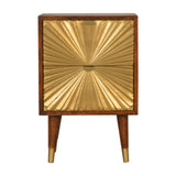 Manila - Nightstand - Brown / Gold