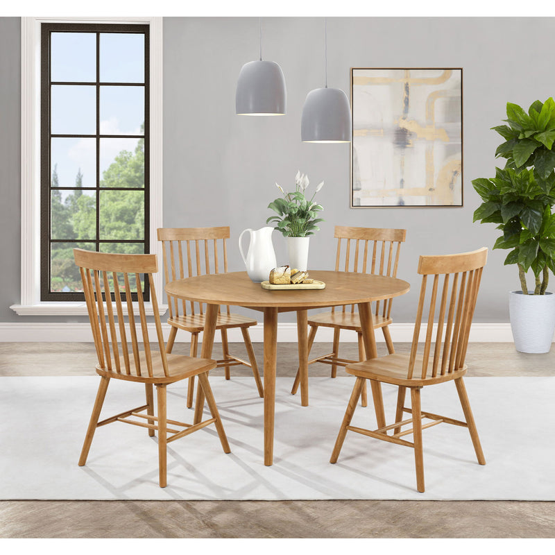 Finley - 5 Piece Dining Set With Round Table And Spindle Back Chairs