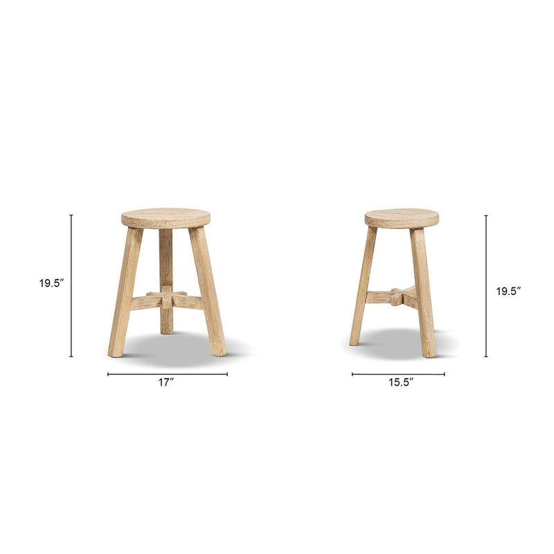Linden - Round Stool - Light Brown