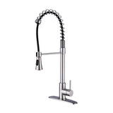 Modern Single Handle Spring High Arc Kitchen Faucet With Water Filter System