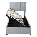Upholstered Platform Bed With A Hydraulic Storage System