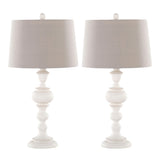 Morocco - Farmhouse Poly Table Lamp (Set of 2) - Distressed Off White / Soft Gray