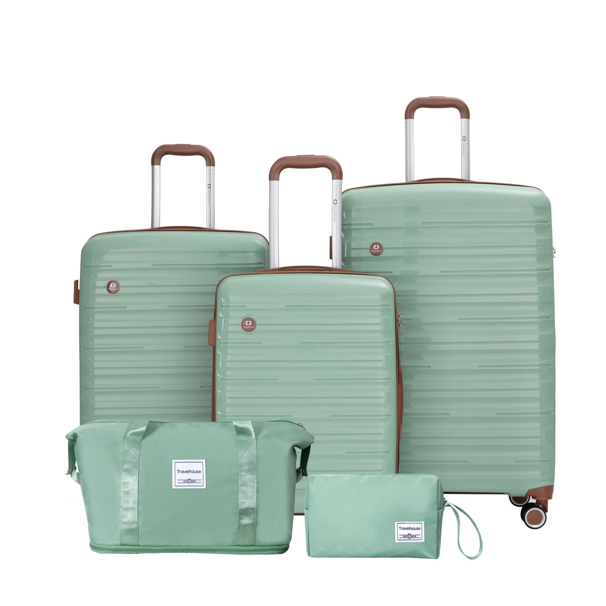 5 Piece Set Hardshell Carry On Luggage Set With Tsa Lock