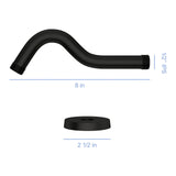 8" Shower Arm With Flange, Adjustable Angles - Matte Black