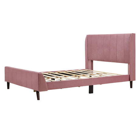 Upholstered Platform Bed Velvet