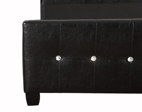 Twin Bed Stylish Transitional - Sleek Black