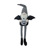 Sitting Gnome With Wings & Plaid Hat, For Halloween Decor