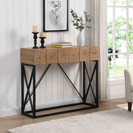 Luxury Industrial Table With 2 Drawers