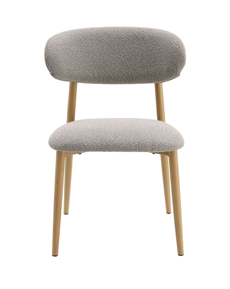 Kacey - Boucle Side Chair (Set of 2) - Gray