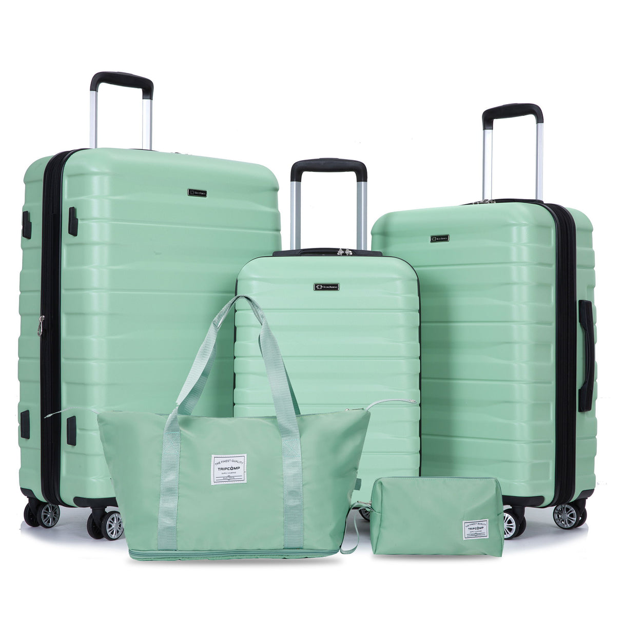 Luggage Set Of 5 Pieces, Expandable Hard Pc Luggage Set With Tsa Lock For Rotating Wheels