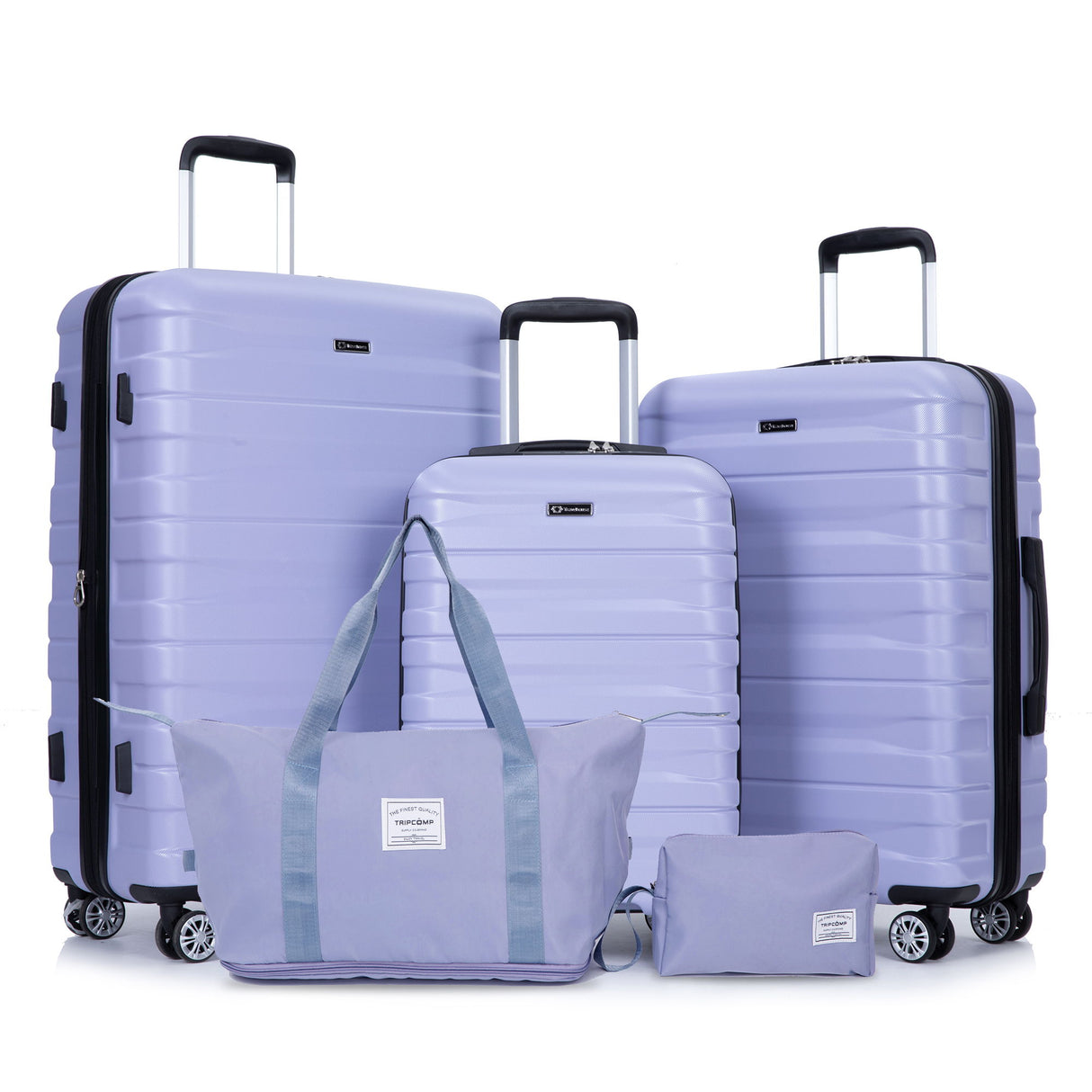 Luggage Set Of 5 Pieces, Expandable Hard Pc Luggage Set With Tsa Lock For Rotating Wheels
