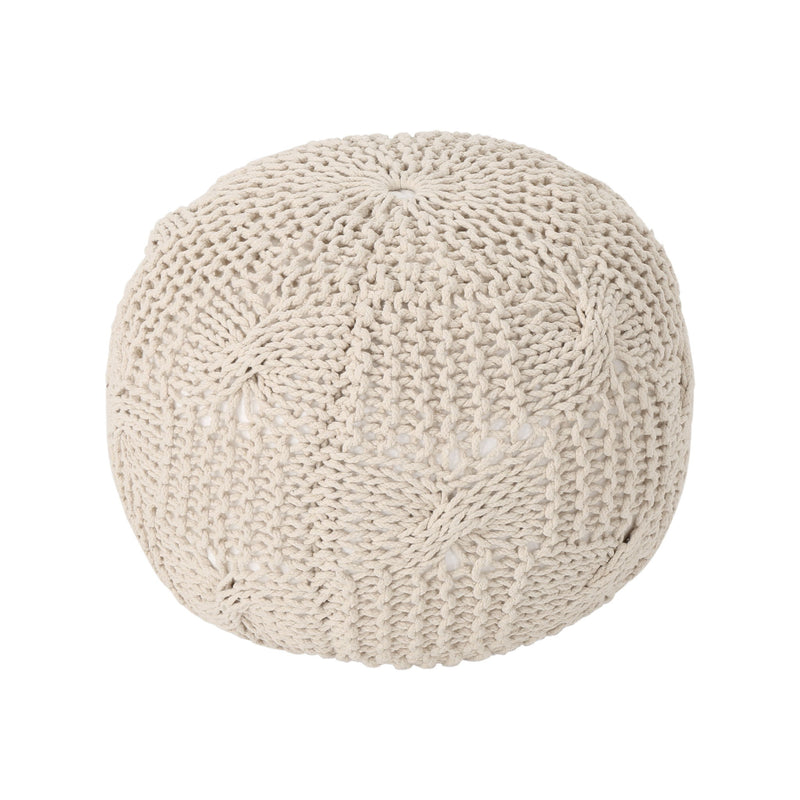 Bordeaux - Knitted Round Pouf